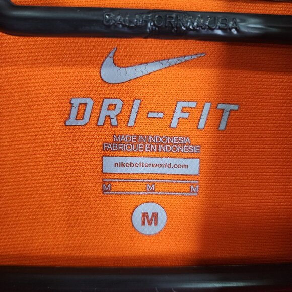 Mens Nike Dri-Fit Orange & Black Polo Shirt OSU Oklahoma State Short Sleeve M - Picture 6 of 12